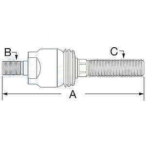 ROTULA AXIAL M26/M28x1.5 DERECHA Adaptable a JOHN DEERE Series 6000/7000