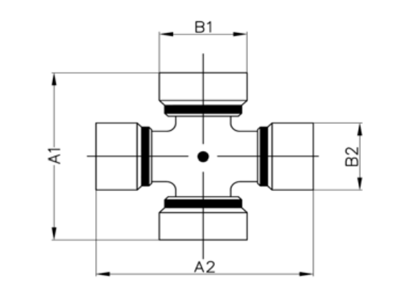 CRUCETA PARA NUDOS HOMOCINÉTICOS 46x32-94x27mm Ref. 635