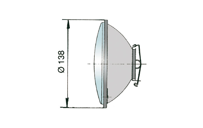OPTICA DELANTERA 12V 45/40W ADAPTABLE A JOHN DEERE HOMOLOGACIÓN &quot;E&quot;
