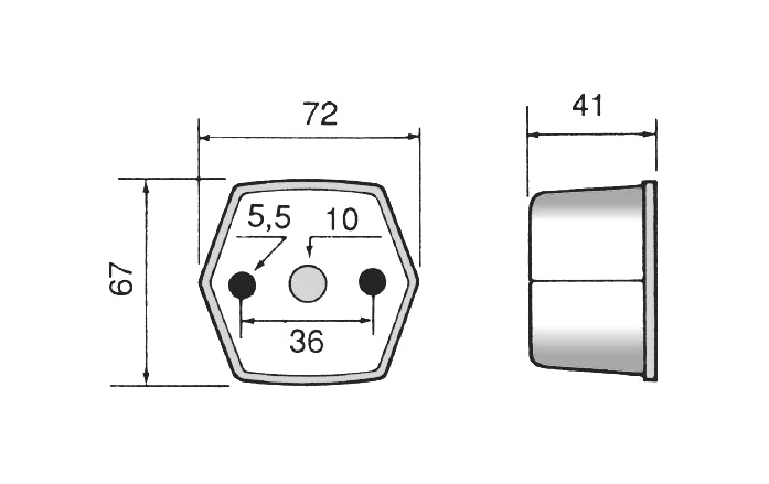LUZ POSICIÓN DELANTERA SIN CATADIÓPTRICO 12/24V