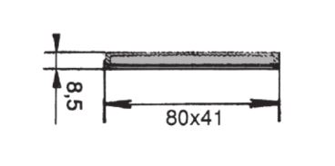 CATADIOPTRICO AMBAR ADHESIVO 80x41mm
