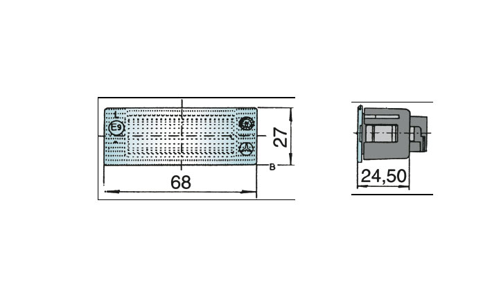 LUZ DE MATRICULA ENCASTRABLE 12V 5W
