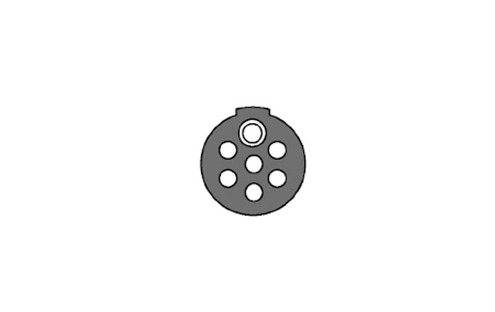 BASE 7 PINES 24V PLASTICO-NEGRO