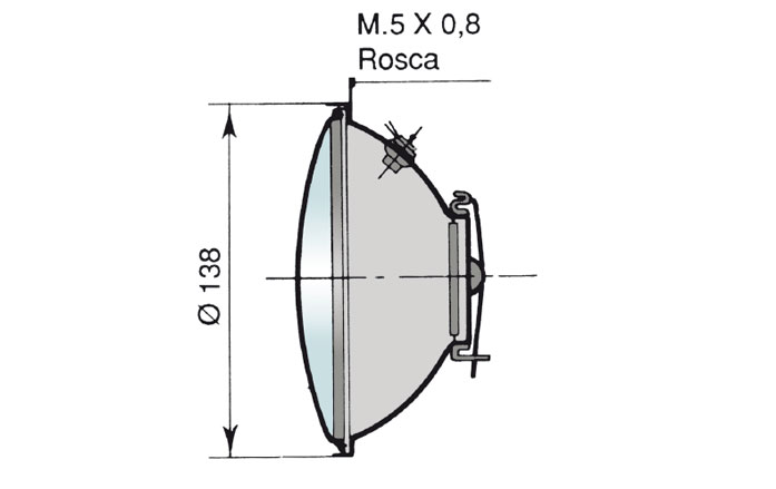 OPTICA DERECHA CON LUZ DE POSICION 12V 45/40W PARA AGRIA RINDER 662.00