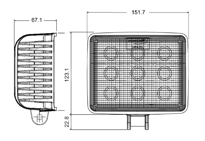 FARO LED 12V/24V SOPORTE TORNILLO 5600º K