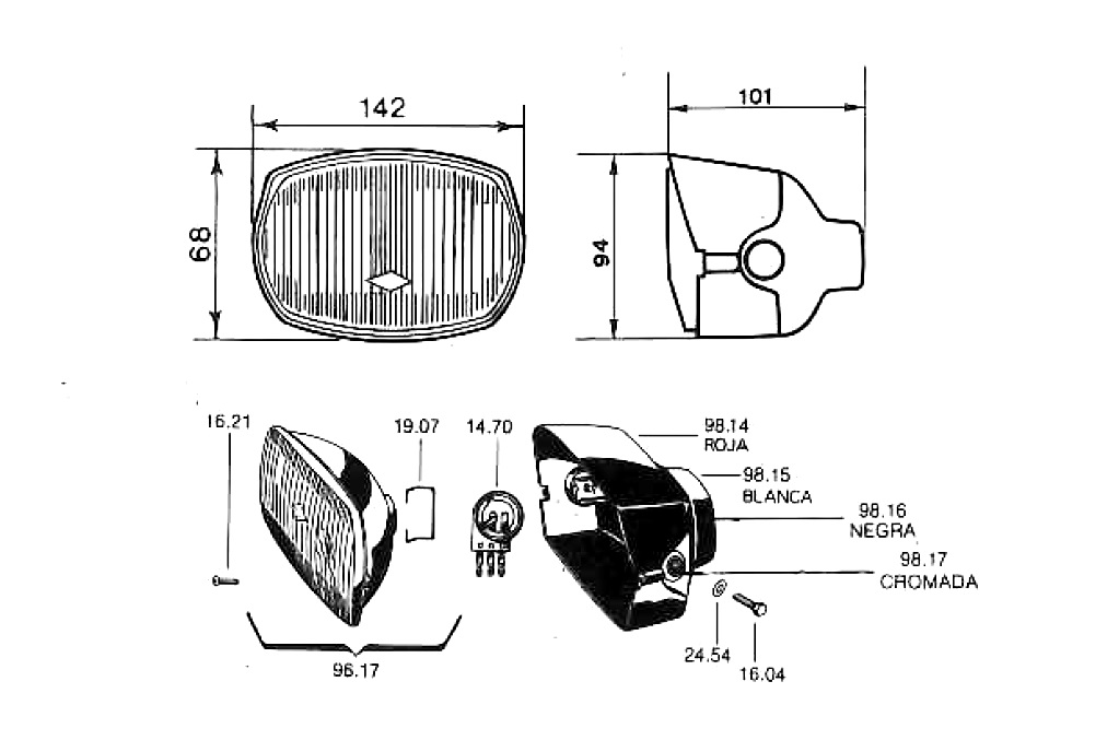 FARO MOTO/QUAD CON LUZ DE POSICION