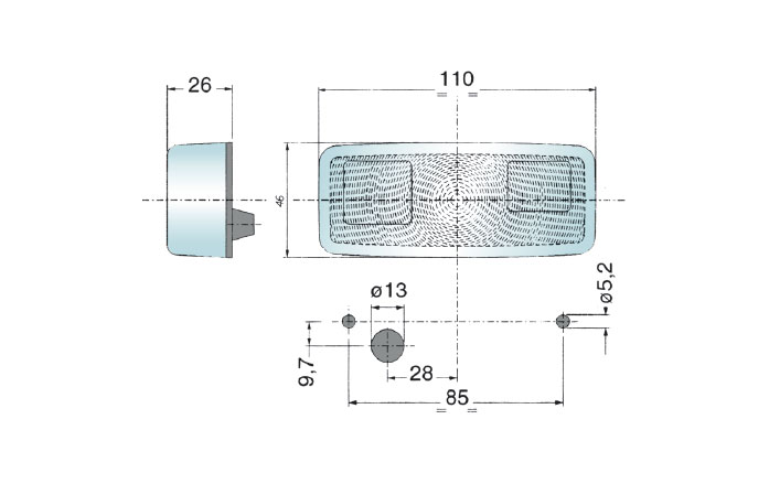 LUZ GALIBO DELANTERA CON CATADIÓPTRICO 12/24V