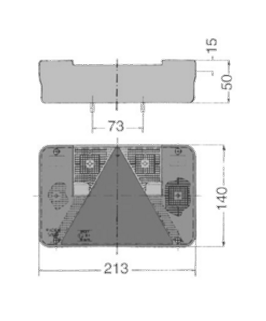 PILOTO REMOLQUE DERECHO C/LUZ MATRÍCULA 12/24V