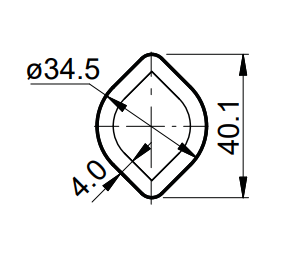 Nudo transmisión 1-3/8 Z6 para tubo limón de 40x34.5 mm