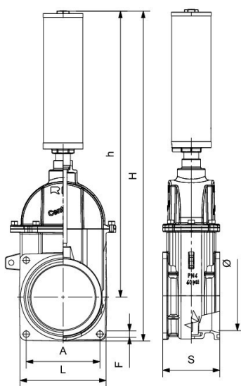 TAJADERA NEUMATICA DOBLE EFECTO 6&quot; Ø 143mm RIV 33 CENTURION
