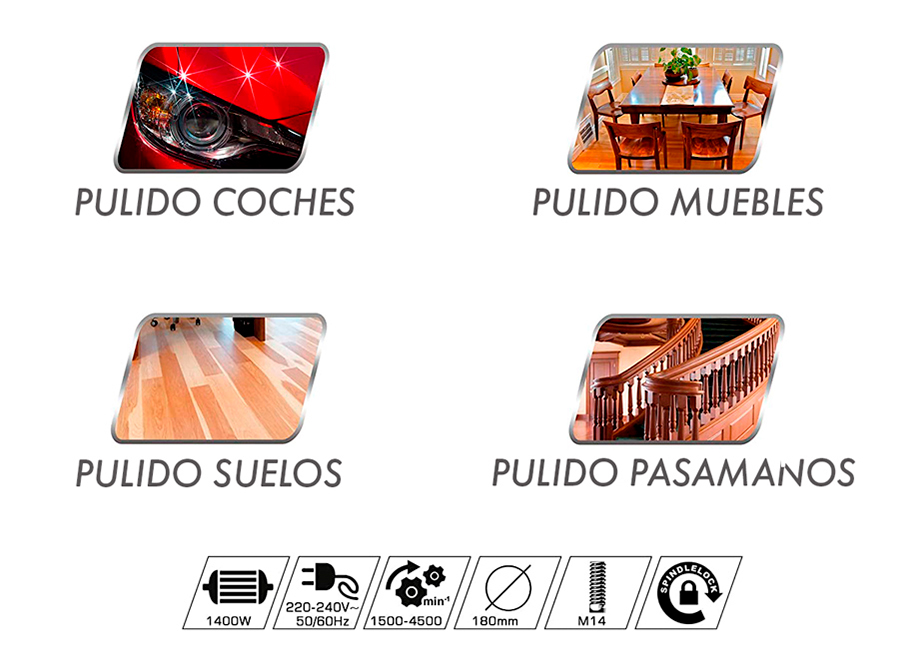 PULIDORA 1400W 180mm TOTAL TOOLS