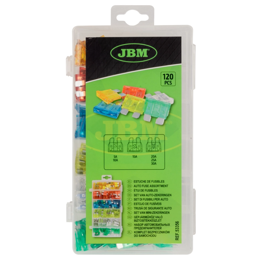 ESTUCHE DE FUSIBLES SURTIDOS 120 Pcs.