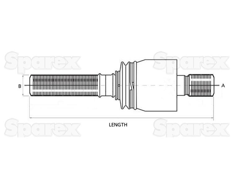 ROTULA AXIAL L: 118 mm