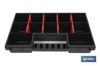 Estuche Organizador 32 compartimentos 399x303x50 mm