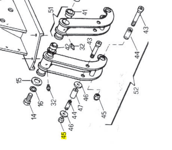 TUERCA CONICA M10 APRIETE BIELA SEGADORA GASPARDO (Nº 45)