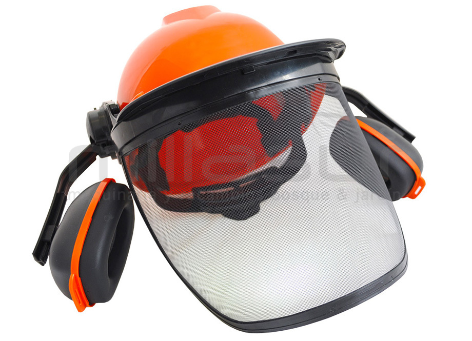 CASCO FORESTAL CON PANTALLA Y AURICULARES