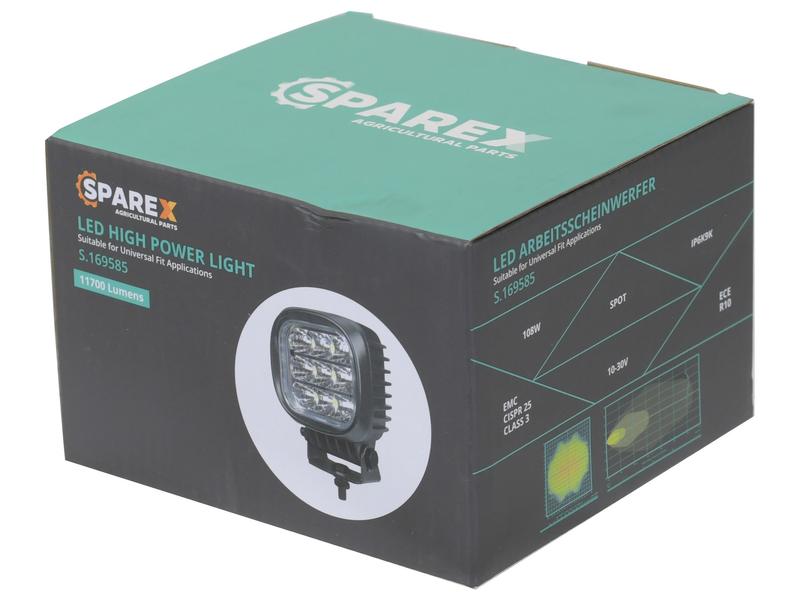 FARO LED de alta potencia, Haz Concentrado Interferencia: Clase 3, 11700 Lúmenes Nominales, 10-30V