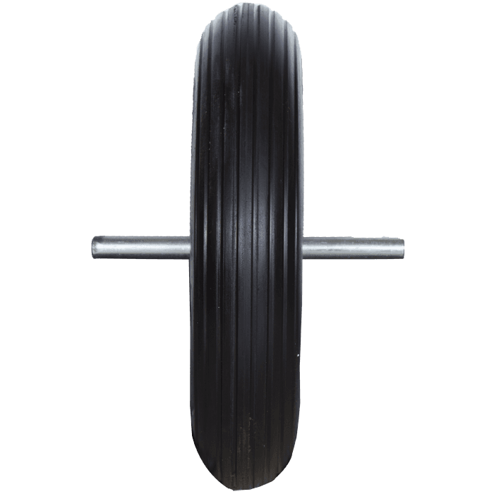  Rueda Completa 3.50-8 Maciza con eje canales (Carretilla) 