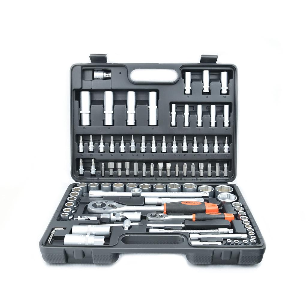 ESTUCHE HERRAMIENTAS 94 PIEZAS 1/4&quot; Y 1/2&quot; HEIDMANN