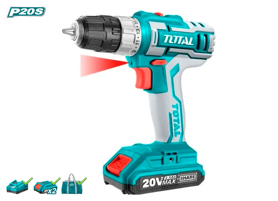 TALADRO BATERÍA TOTAL 20V 45NM