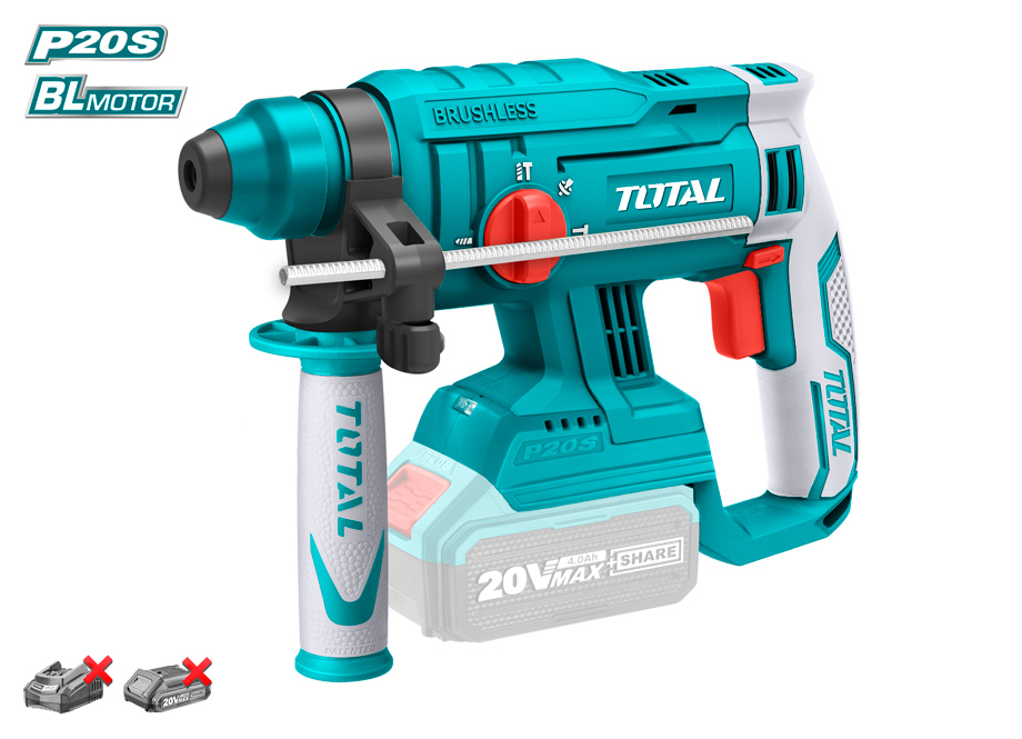 MARTILLO SDS PLUS BATERIA TOTAL 20V 1.5J 22mm P20S