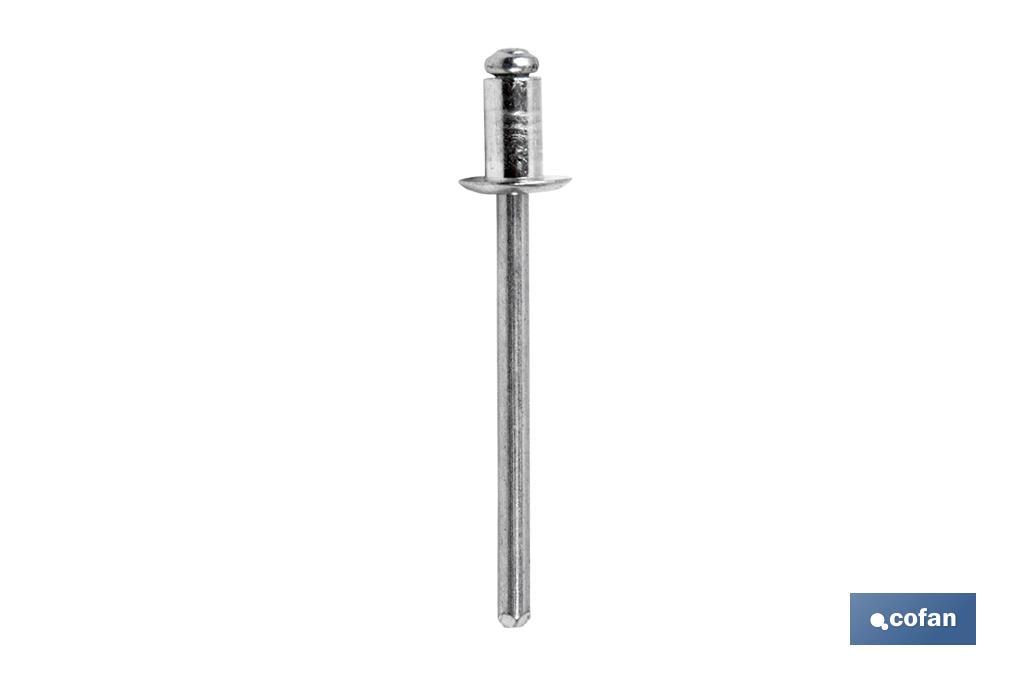 REMACHE ALUMINIO NORMAL 4 X 20 MM