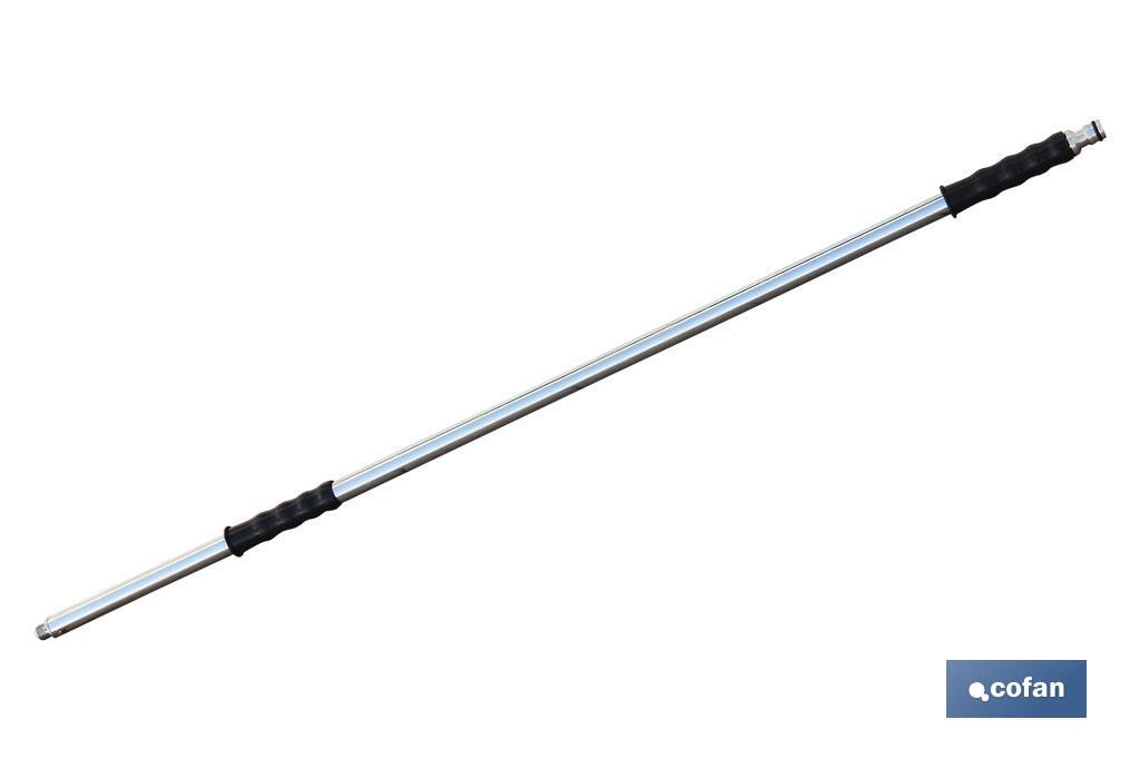 BARRA METAL CEPILLO LAVACOCHES+ENCHUFE RÁPIDO 180cm.