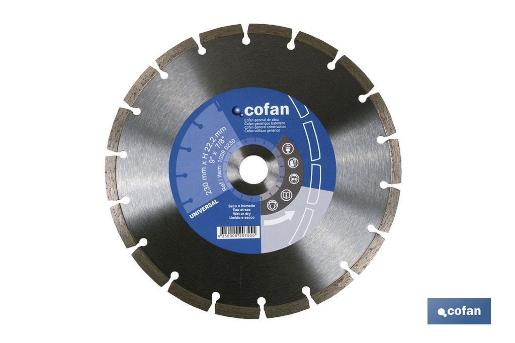 DISCO DIAMANTE UNIVERSAL BASICO 125 MM.