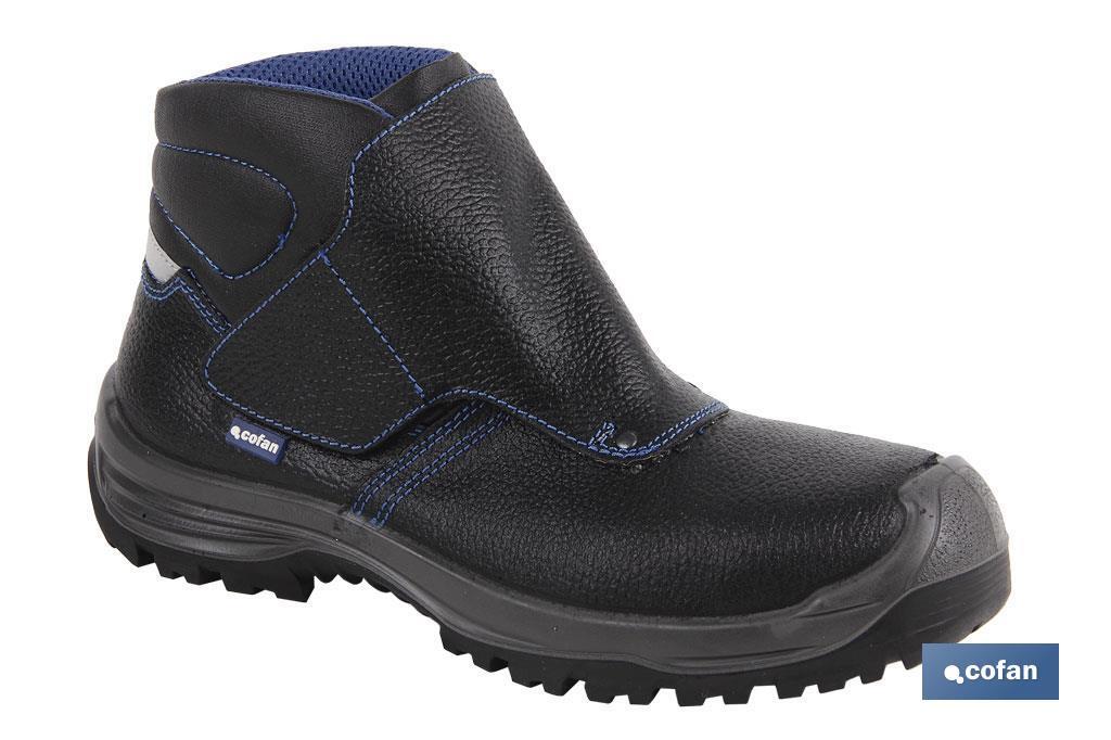 BOTA SEGURIDAD COFAN PIEL NEGRO CIERRE VELCRO S3 MODELO URIAN T 44
