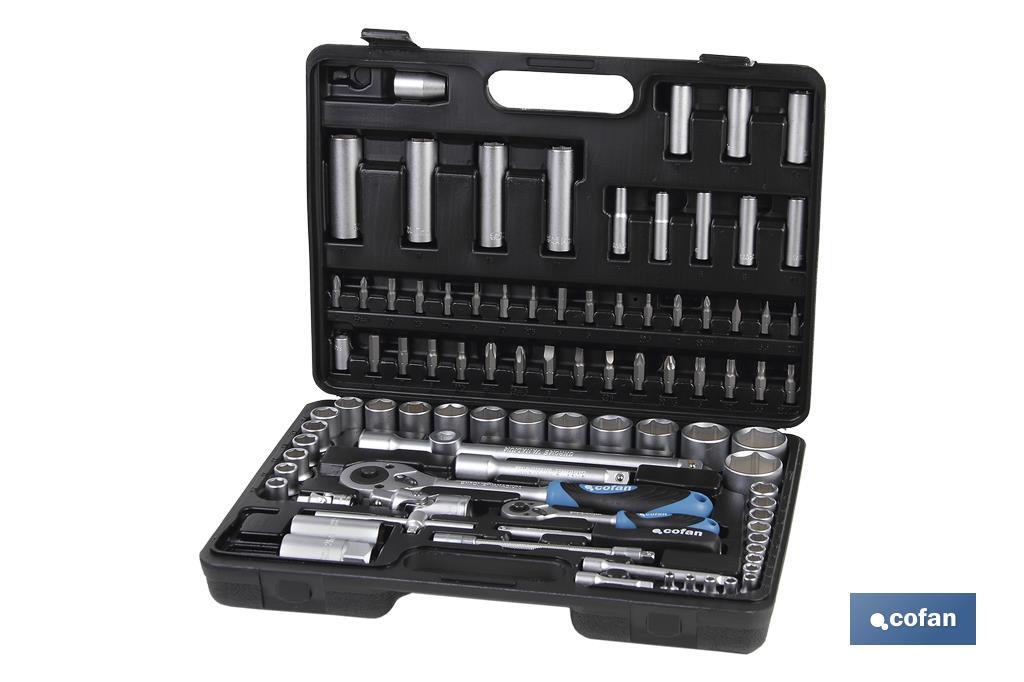 MALETÍN 94 PCS STANDARD 1/4&quot; Y 1/2&quot;