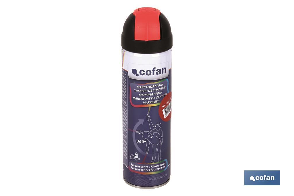 MARCAJE DE OBRA FLUORESC. ROJO 500ML