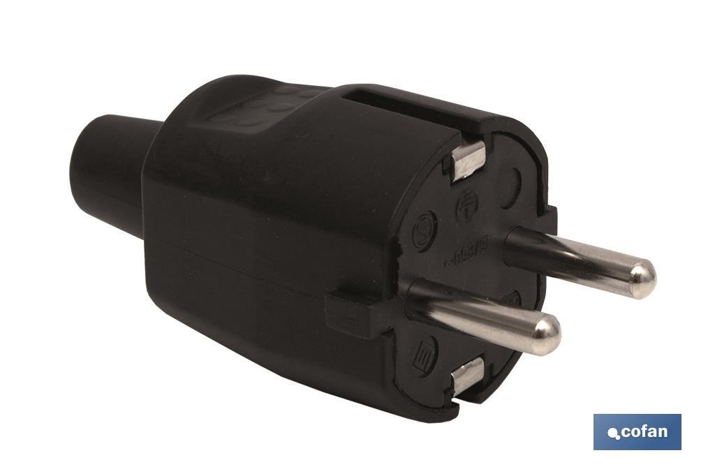 CLAVIJA BIPOLAR GOMA NEGRO (16A-250V)
