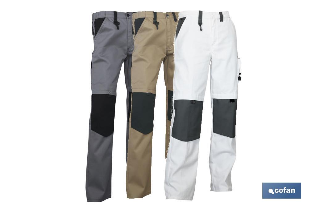 PANTALON TRABAJO &quot;LENOIR&quot; 280gms/m GRIS-NEGRO T-48
