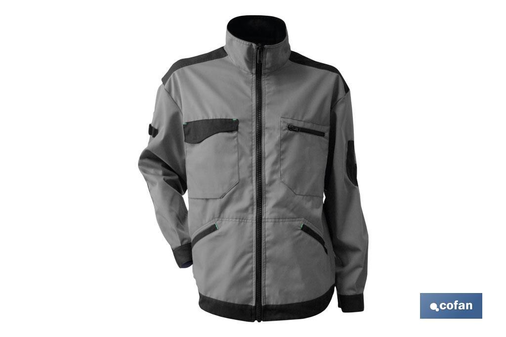 CHAQUETA TRABAJO &quot;BENZ&quot; 280gms/m GRIS-NEGRO T-L