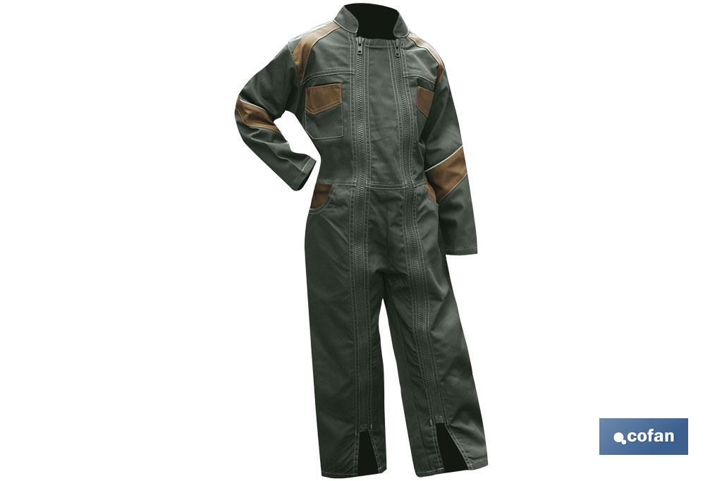 BUZO KAKI/HAVANE &quot;TOURNEVIS&quot; CON 2 CREMALLERAS PARA NIÑOS T-6A