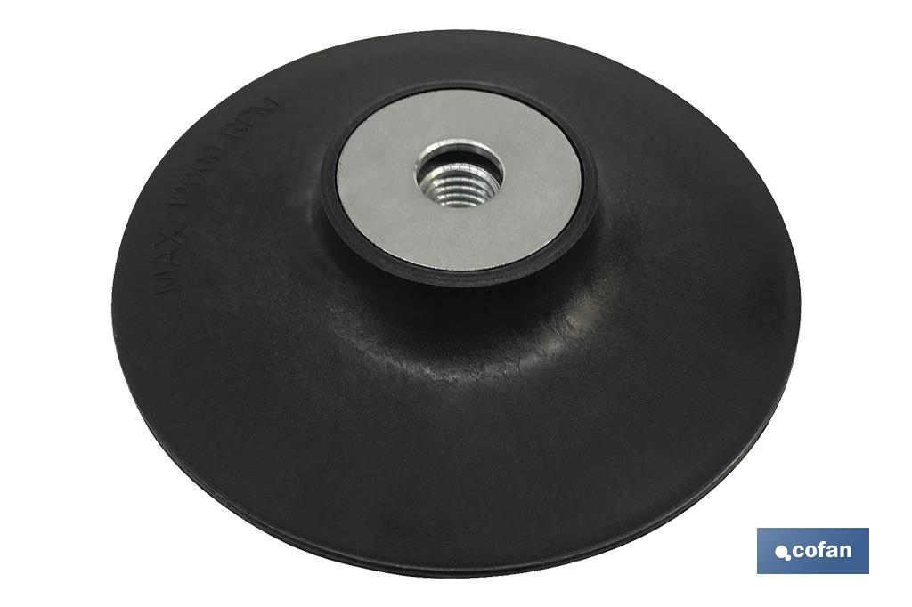 PLATO PARA DISCOS DE FIBRA Y SEMIFLEXIBLES 125 mm EJE M-14