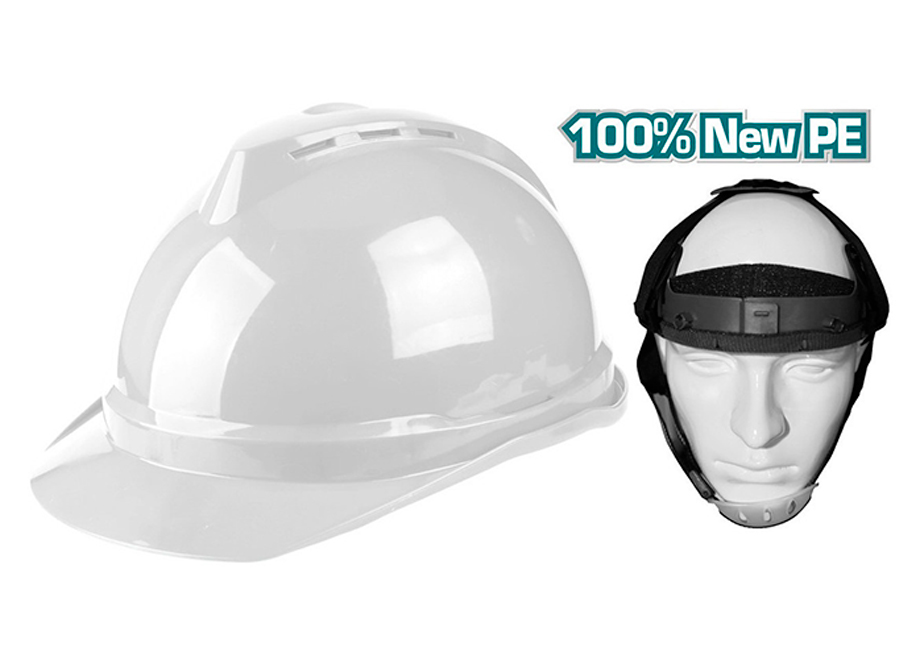 CASCO SEGURIDAD PE CON BARBUQUEJO TOTAL TOOLS