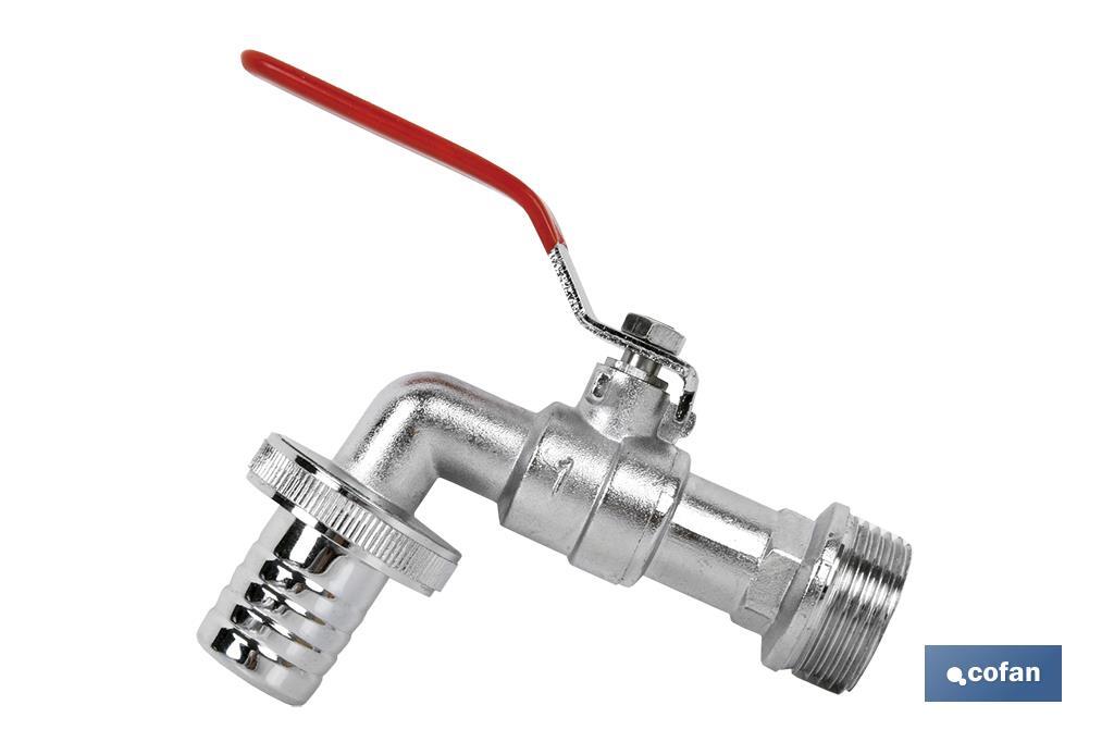 GRIFO CON MANETA PARA MANGUERA R-1&quot; X 1&quot;