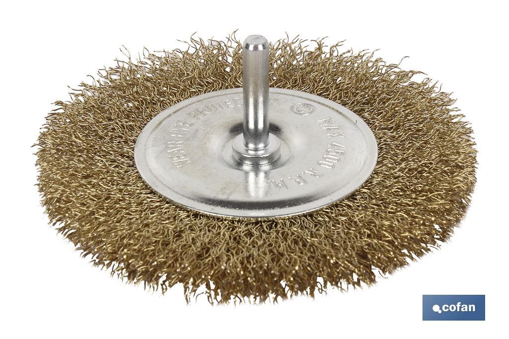 CEPILLO CIRCULAR ONDULADO 6 X Ø 50 ACERO LATONADO 0.3mm