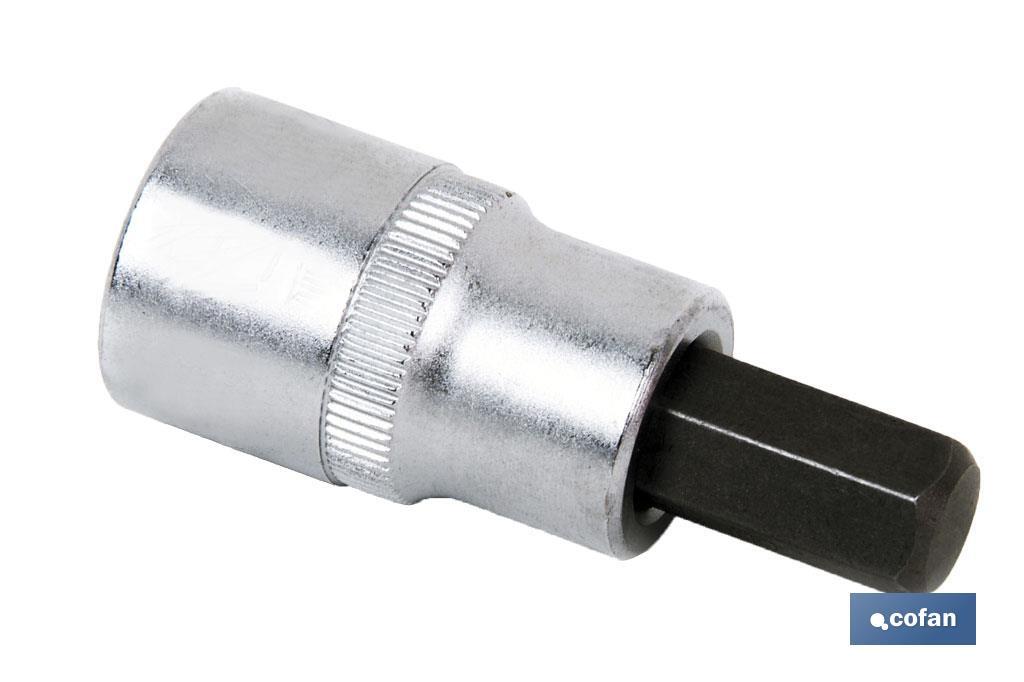 LLAVE DE VASO PUNTA HEXAGONAL 1/4&quot; CON PUNTA H-6