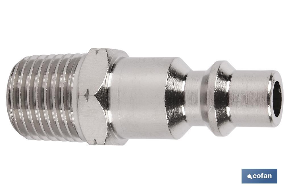 CONECTOR AIRE ROSCA MACHO 1/4&quot;