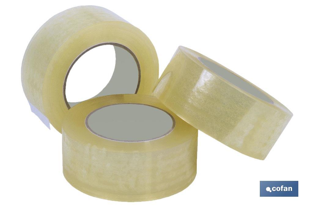 PRECINTO EN ROLLO DE PROPILENO TRANSPARENTE 48 mm x 132 m