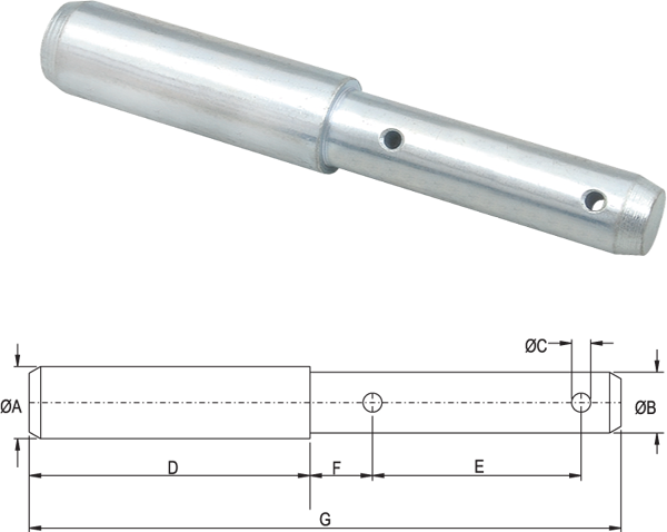 BULON-PASADOR 2 MEDIDAS 25/19X180mm DIP2524DH