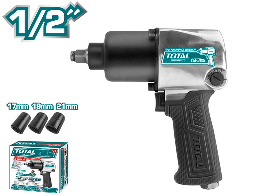 PISTOLA DE IMPACTO AIRE 1/2&quot; PARA COMPRESOR TOTAL TOOLS
