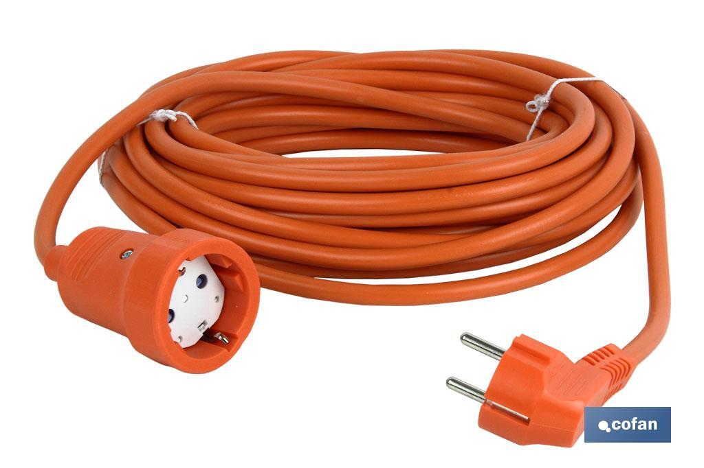 Prolongador Bipolar 10m con T/T lateral Cable Naranja