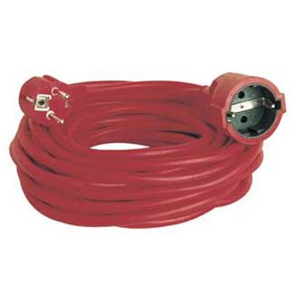 PROLONGADOR CABLE BIPOLAR 3x1,5mm. 15 Mts. ROJO