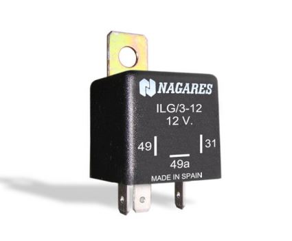 RELE INTERMITENCIA 12V. LED (Norma DIN) CON SOPORTE METALICO MAHLE MFL2