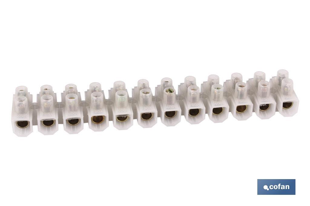 Regleta de conexión 12 bornes para cable de 4 mm