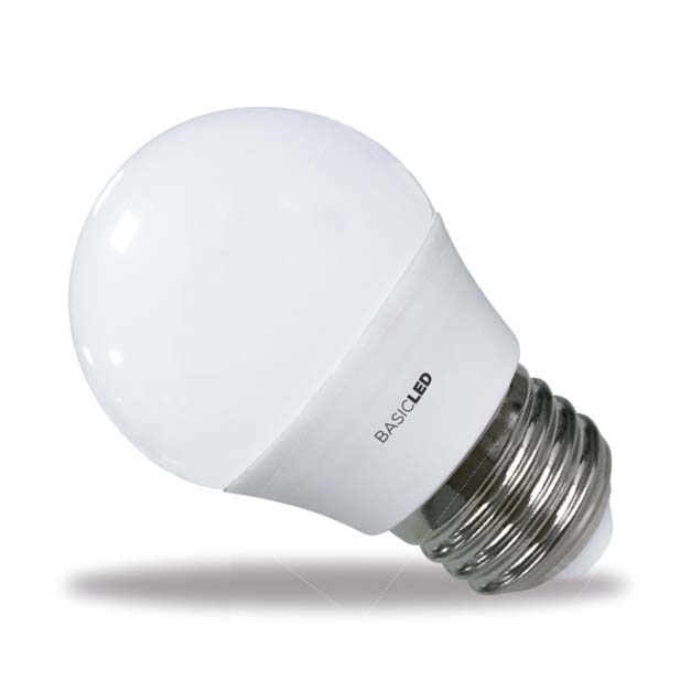 BOMBILLA ESFERICA LEDS 5W E27 LUZ FRIA 6500K