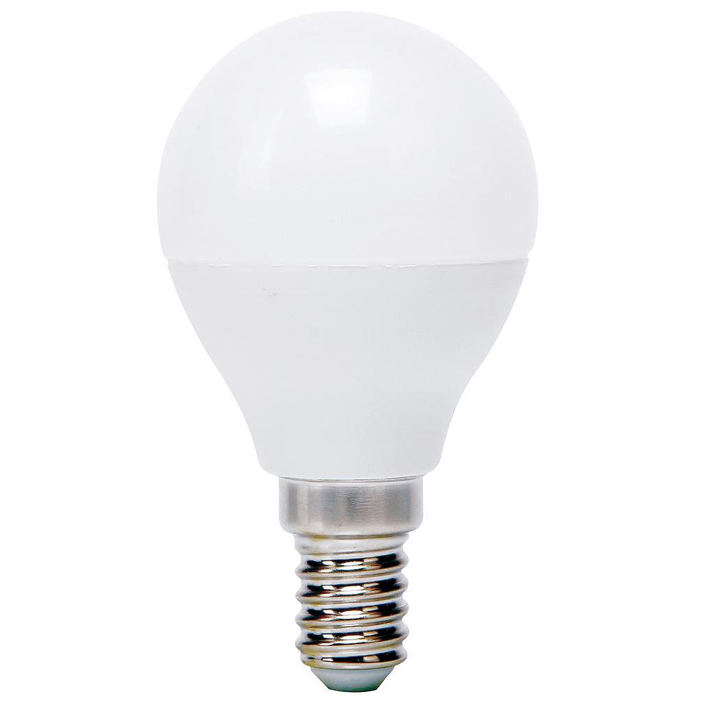 BOMBILLA ESFERICA LEDS 7W E14 LUZ FRIA 6500K